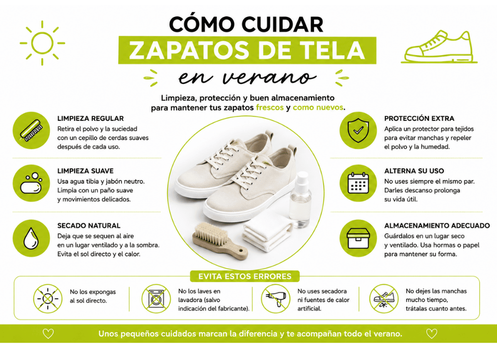 Cómo cuidar zapatos de tela en verano 2